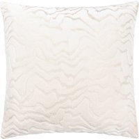 Tierra Cut Velvet Abstract Cushion Cover - White