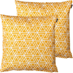 Geometric Print Outdoor Cushion (Set of 2) - Yellow - thumbnail 2