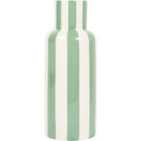 Ceramic Stripe Vase - Green - image 1
