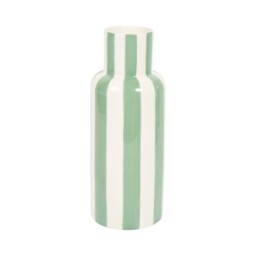 Ceramic Stripe Vase - Green - thumbnail 2