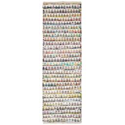 Homescapes Handwoven Multi Coloured Cotton Diamond Chindi Rug - Multi Colour / 200cm - thumbnail 3