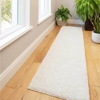 Soft Value Natural Cream Shaggy Area Rug - Cream / 230 x 60cm - thumbnail 1