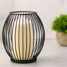 Cage Candle Holders - Set of 2  - Black - thumbnail 5
