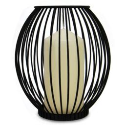 Cage Candle Holders - Set of 2  - Black - thumbnail 3