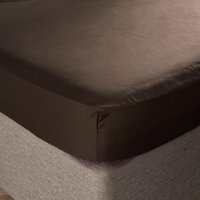 OHS Plain Dyed Fitted Sheet - Coffee / Double / 200 or Less