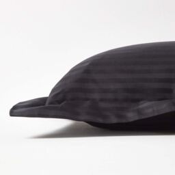 330 Thread Count Egyptian Cotton Oxford Pillowcase - Black - thumbnail 2