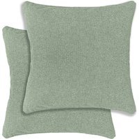 Austin-Dallas Textured Pair of Cushion Covers - 43x43cm - Cases Only - Green - image 1
