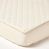 Organic 300 TC Luxury Quilted Fitted Mattress Protector - Cream / Double - image 1