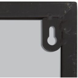 MirrorOutlet Amarelle Extra Large Metal Flame Garden screen Mirror 180cm X 90cm - Black - thumbnail 4