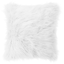 Square Fluffy Faux Fur Cushion Cover 50*50cm - White - thumbnail 4