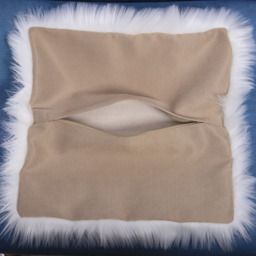 Square Fluffy Faux Fur Cushion Cover 50*50cm - White - thumbnail 5