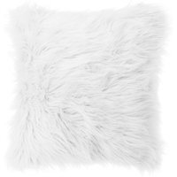 Square Fluffy Faux Fur Cushion Cover 50*50cm - White - thumbnail 1