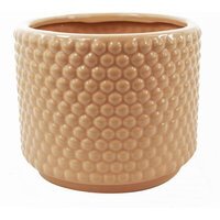 Dusty Pink Peach Raised Dots Ceramic Plant Pot - Dusty Pink