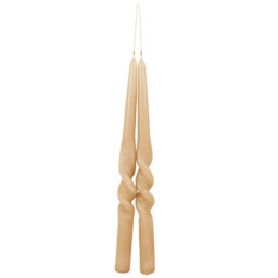 Set of 2 Nordic Twist Taper Candles - Multicolour - thumbnail 3