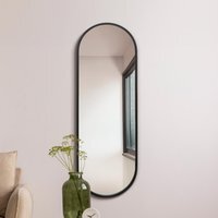 MirrorOutlet The Vultus Metal Framed Double Arched Mirror - Black / 160cm
