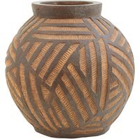 Viso Small Silver Face Tall Vase - magnesia 45%,inoragnic resin 30%,fiberglass 25%