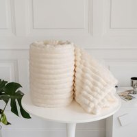 Chunky Cord Blanket Throw - Ivory / 150x200cm