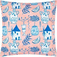 Aegina Printed Outdoor Cushion Cover - Peach