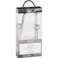 Classic Curtain Holdbacks - Polished Steel