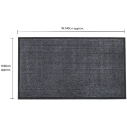 JVL Commodore Barrier Mat - Blue and Black - Blue / 80x140cm - thumbnail 4
