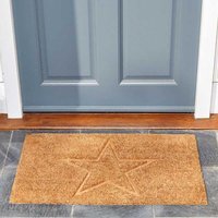 Natural Coir Star Door Mat - Brown - image 1