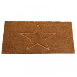 Natural Coir Star Door Mat - Brown - thumbnail 2