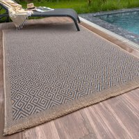 Nature Collection Geometric Outdoor Rug - Blue / 200 x 290 cm - image 1