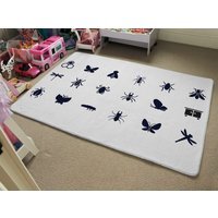 Insect Icons Designer Rug - White / 200cm - thumbnail 1
