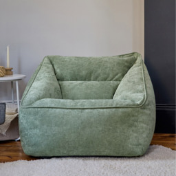 icon Natalia Giant Chenille Armchair Bean Bag - Green - thumbnail 4