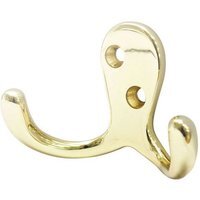 Double Robe Coat Hook - Nickel