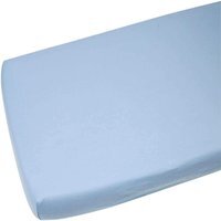 Junior Joy Cot Bed Cotton Fitted Sheet Pack of 2 - Blue - thumbnail 1