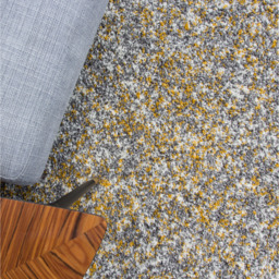 Super Soft Ochre Yellow Grey Mottled Shaggy Area Rug - Ochre Yellow / 240 x 60cm - thumbnail 2