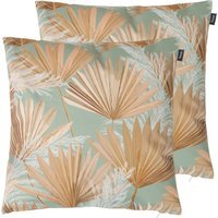 Icon Pampas Grass Print Outdoor Cushion - Stone / 2