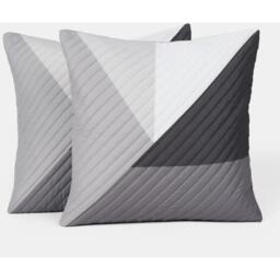 Pack of Ralph Geo Pinsonic Cushion Covers - Grey / 4 - thumbnail 4