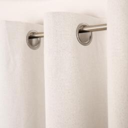 Woven Texture Pair of Eyelet Curtains - Cream / 228cm - thumbnail 3