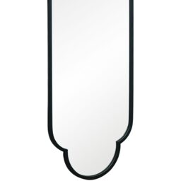The Duplici Black Double Arched Garden Wall Mirror - Black / 59cm - thumbnail 4