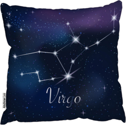 Zodiac Sign Virgo Outdoor Comfy Cushion - Blue / 60cm - thumbnail 2