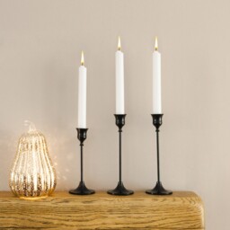 Set of 3 Candlestick Holder - Black - thumbnail 3