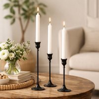 Set of 3 Candlestick Holder - Black - thumbnail 1