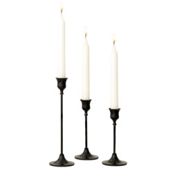 Set of 3 Candlestick Holder - Black - thumbnail 2