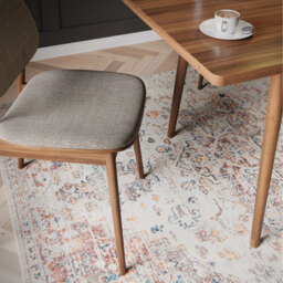 Floral Traditional Medallion Non Slip Washable Area Rug - Pastel Multicolour / 150 x 80cm - thumbnail 3