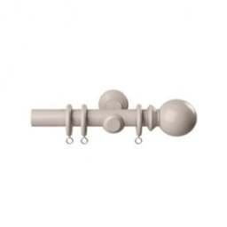 28mm Woodland Grey Curtain Pole Set - Grey / 110cm - thumbnail 2