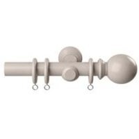 28mm Woodland Grey Curtain Pole Set - Grey / 110cm - thumbnail 1
