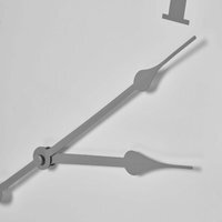 Wyld Haus Minimalist 490mm White Wall Clock with Slim Metal Frame - White