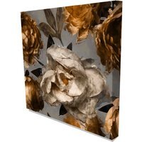 Vintage Floral Graphic Art on Canvas - Yellow / 77cm / 114cm - image 1