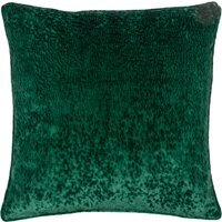 Ripple Pressed Velvet Piped Cushion - Emerald