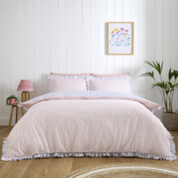 Felicity Frill Duvet Set - Blush / Superking - thumbnail 2