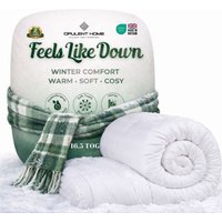 16.5 Tog Warm Winter Duvet Soft Hotel Quality Microfibre Quilt - White / Double - image 1