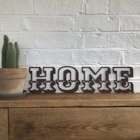 "Home Sign 5"" , Personalised Metal Lettering , Home Letters , Unique Gift - Rusted" - image 1