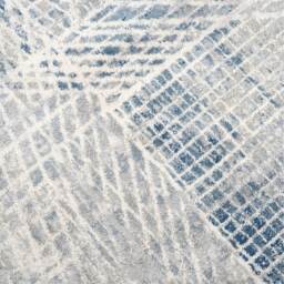 Distressed Abstract Geometric Accent Living Area Rug - Blue / 240 x 70cm - thumbnail 3